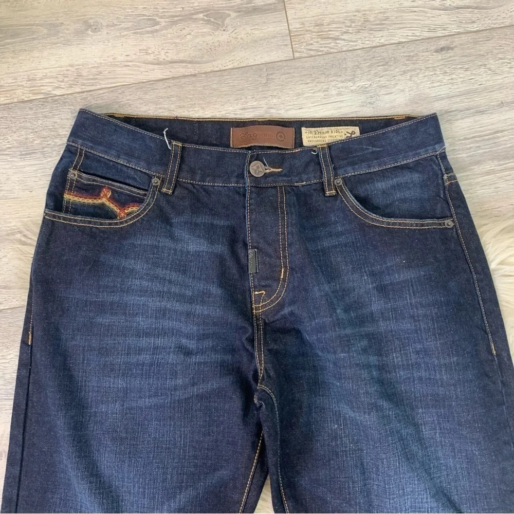 Like new Mens LRG Lifted Research Group dark wash jeans Sz 34 - Picture 2 of 8